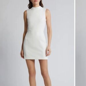 White mock neck French connection dress size 4